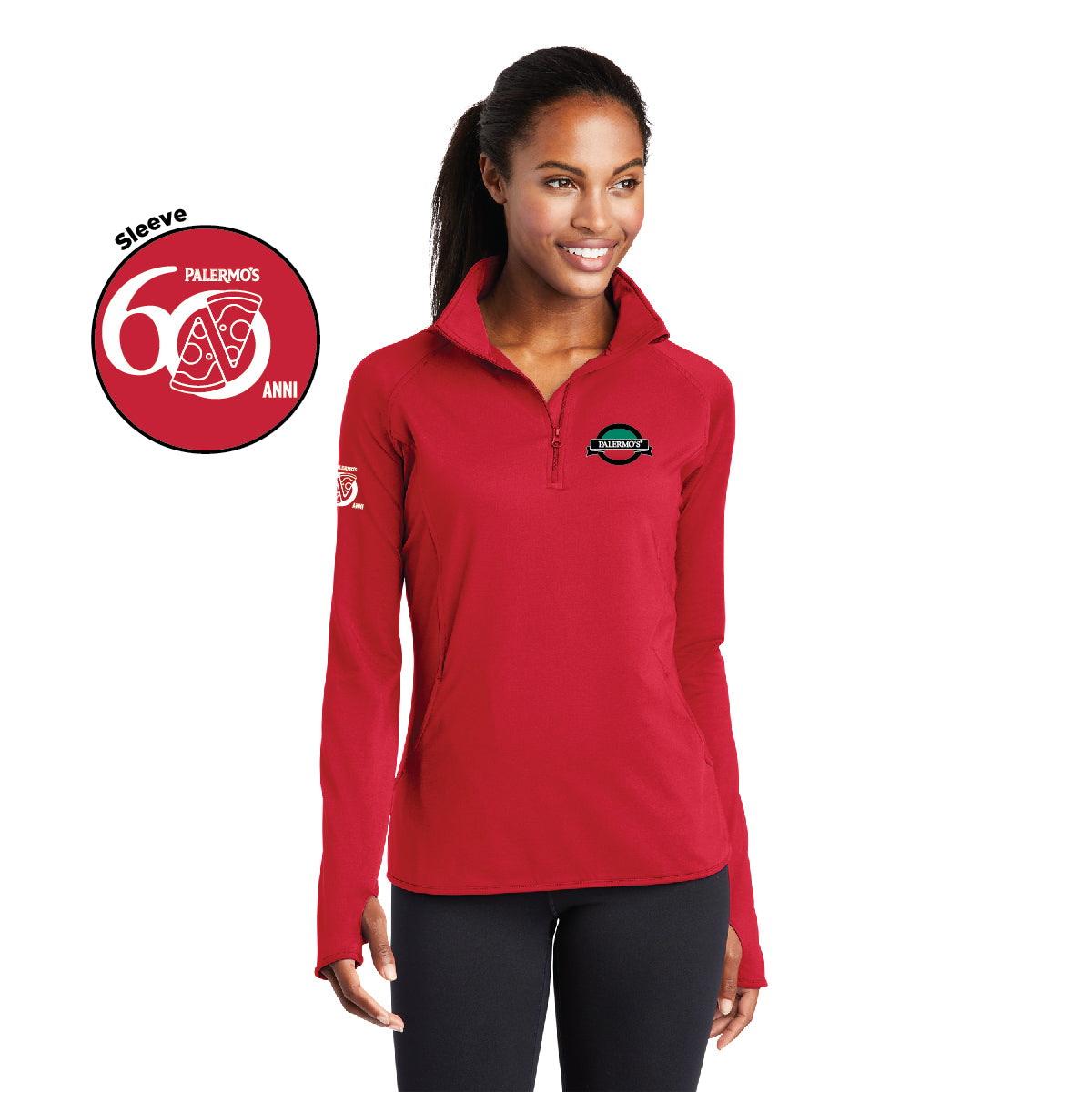 Sport-Tek® Ladies Sport-Wick® Stretch 1/4-Zip Pullover - 60th Anniversary