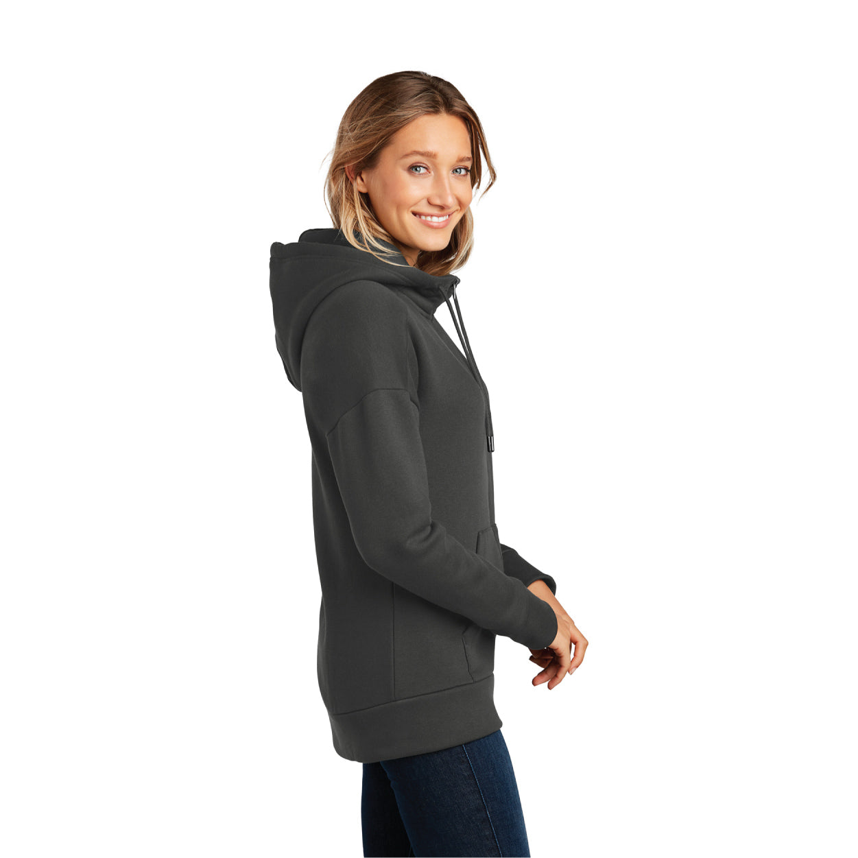 District® Women’s Perfect Weight® Fleece Drop Shoulder Full-Zip Hoodie